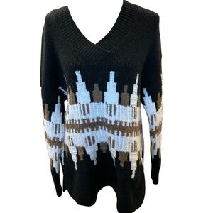 Fair aisle, oversize slouchy sweater, size medium, Old Navy, V-neck